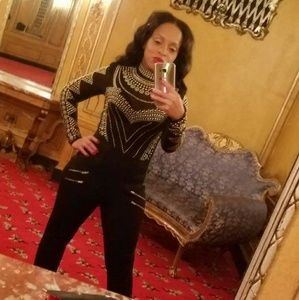 Black Studded Shirt (Bodysuit)